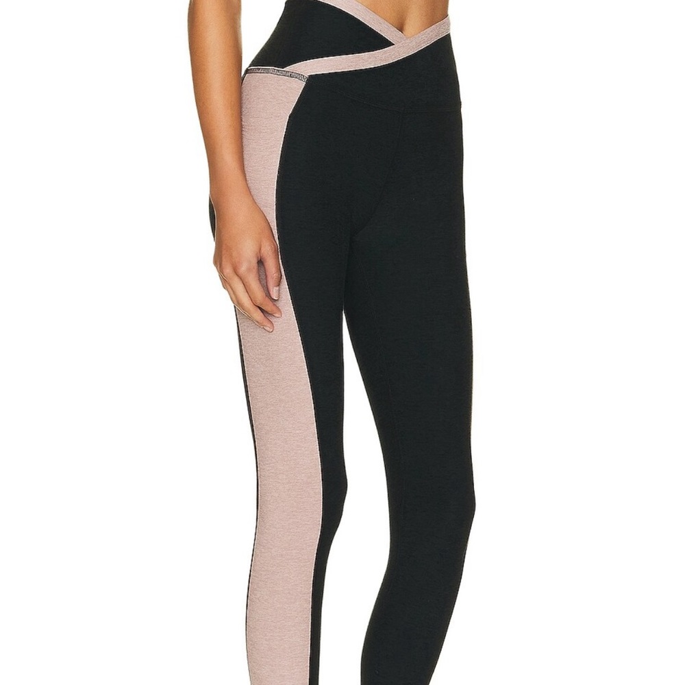 Buttery soft spacedye color block leggings with pockets